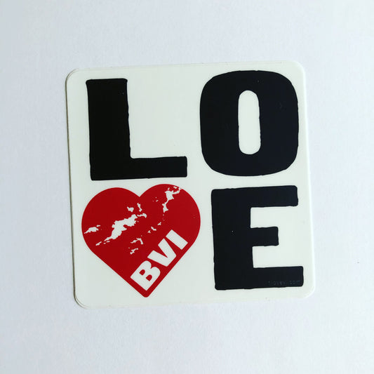 BVI Square Love Sticker