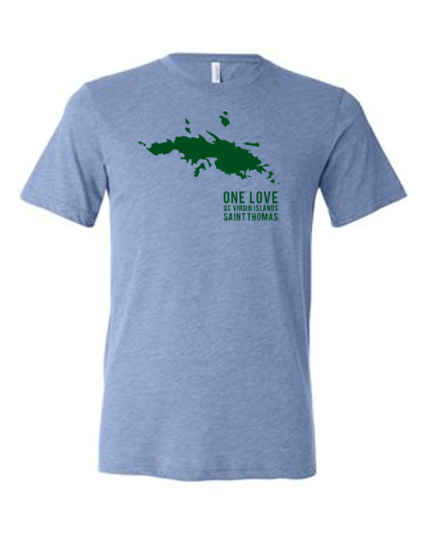 St. Thomas One Love Triblend Short Sleeve Tee